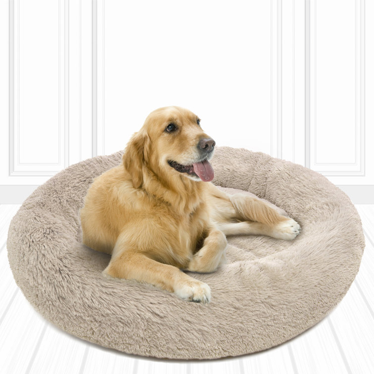 Round donut store dog bed